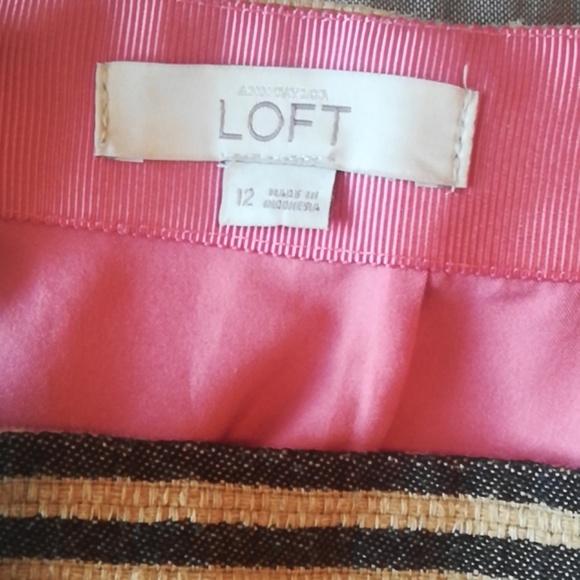 Like New Loft pink and tan skirt - Picture 3 of 4